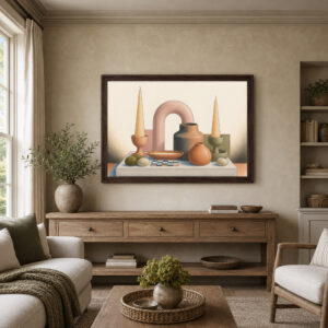 Sculptural Candles and Ceramic Objects Printable Wall Art